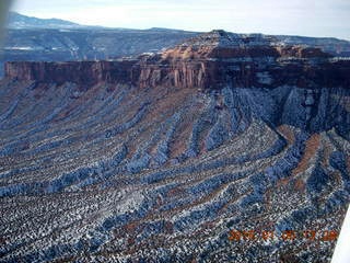 238 8v5. aerial - snowy canyonlands - Colorado hills - Hubbard-Gateway Canyons area