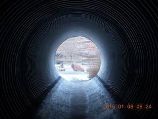 Porcupine Rim mountain-biking trail hike - bike tunnel