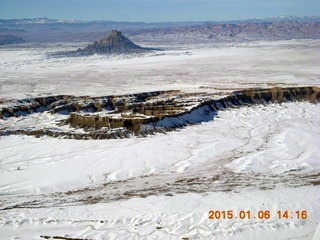 aerial - snowy Utah landscape