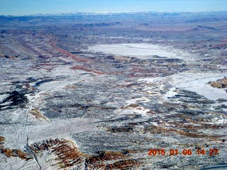 aerial - snowy Utah landscape