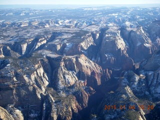 aerial - snowy Utah landscape