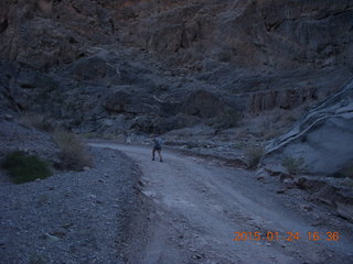 2615 8vq. Death Valley - Titus Canyon drive  - Adam running