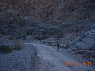 Death Valley - Titus Canyon drive  - Adam running