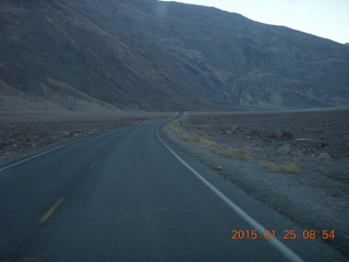 Death Valley drive to Badwater Basin