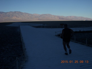 Death Valley - Badwater Basin - Adam running