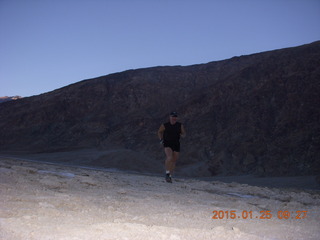 212 8vr. Death Valley - Badwater Basin - Adam running (tripod and timer)