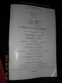 Pennsylvania Ballet program