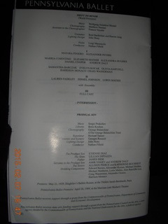 Pennsylvania Ballet program