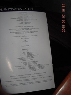 Pennsylvania Ballet program