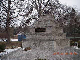 Tookany Creek Parkway morning run - memorial monument