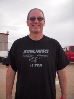 Motown - Joe with funky Star Wars/Trek t-shirt