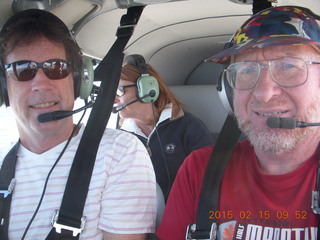 Brad, Kit, and Adam flying in N8377W