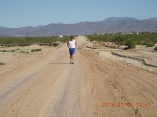 313 8wf. Brad running at Alamo Lake