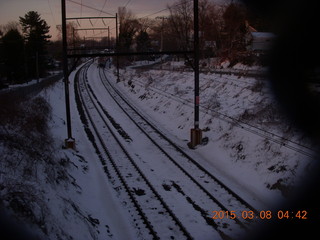 train on snowy tracks