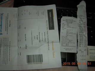 receipt for Willie Wright LP going to France