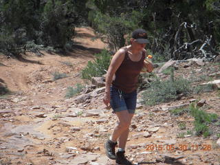 drive to Calamity Mine - very tough side road - Adam running