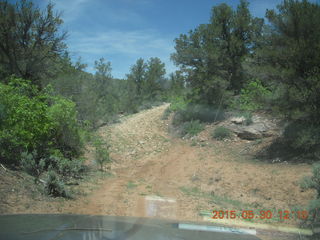 drive to Calamity Mine - very tough side road - Karen