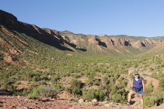 drive to Calamity Mine - very tough side road - Adam running