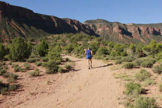 drive to Calamity Mine - Adam running (back)