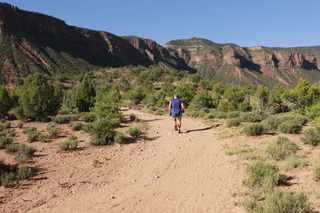 drive to Calamity Mine - Adam running (back)