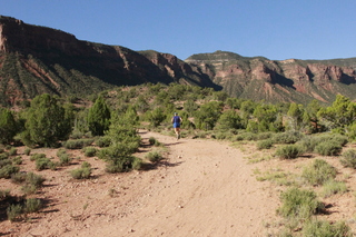 drive to Calamity Mine - Adam running (back)