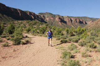 drive to Calamity Mine - Adam running (back)