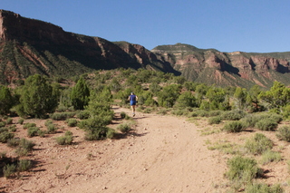 drive to Calamity Mine - Adam running (back)