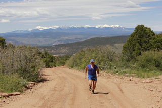 drive to Calamity Mine - Adam running