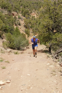 drive to Calamity Mine - difficult side road - Adam running