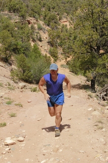 drive to Calamity Mine - difficult side road - Adam running