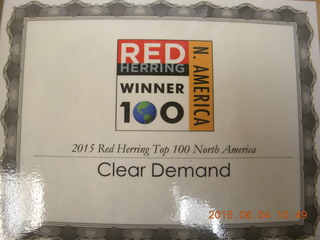 Red Herring award at Clear Demand