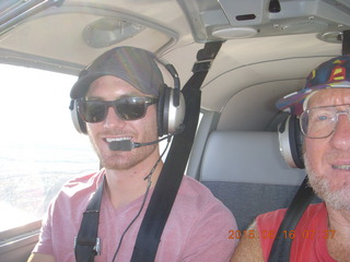 Brad, Kit, and Adam flying in N8377W