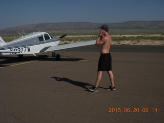 1566 90l. Max B and N8377W at Seligman Airport (P23)