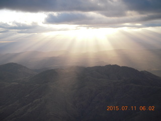 rays of glowing sunrise