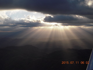 rays of glowing sunrise