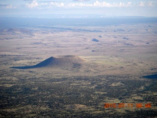 aerial - sunrise craters north of Flagstaff