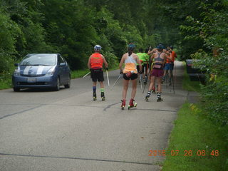 Afton, Minnesota, run - roller-skiers