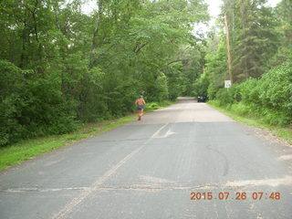 Adam running in Afton