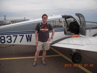 Max B and N8377W at Seligman Airport (P23)