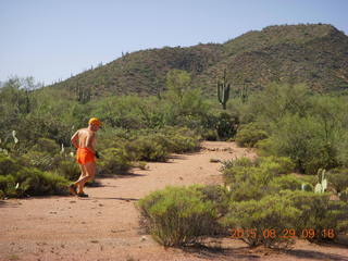 Red Creek airstrip run - Adam running