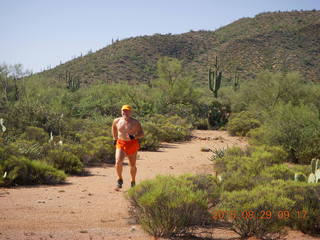 Red Creek airstrip run - Adam running