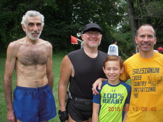 2838 93c. Curtis Arboretum - Cheltenham XC alumni race - Neil Rosen, Adam, Josh and Mike Gross