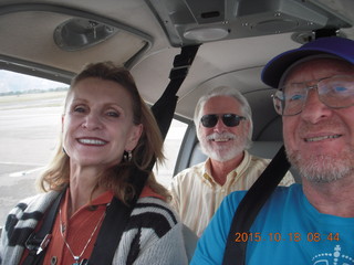 Barbara and Tom and Adam flying in N8377W