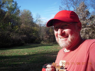 Red Creek airstrip run - Adam running