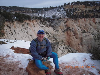 Zion National Park - Observation Point summit - Adam