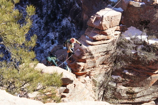 Zion National Park Angels Landing hike - Adam and chains