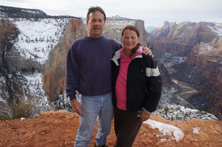 Zion National Park - Brad's pictures - Observation Point summit - Brad and Kit