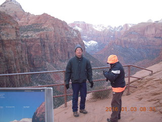 Zion National Park - Canyon Overlook hike - Brad and Kit