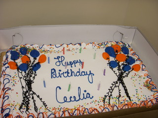 Happy Birthday Cecelia  - cake with candles