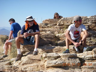 Blackett's Ridge hike - Adam taking a picture of two women